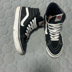 Vans Black and White Skateboard Shoes